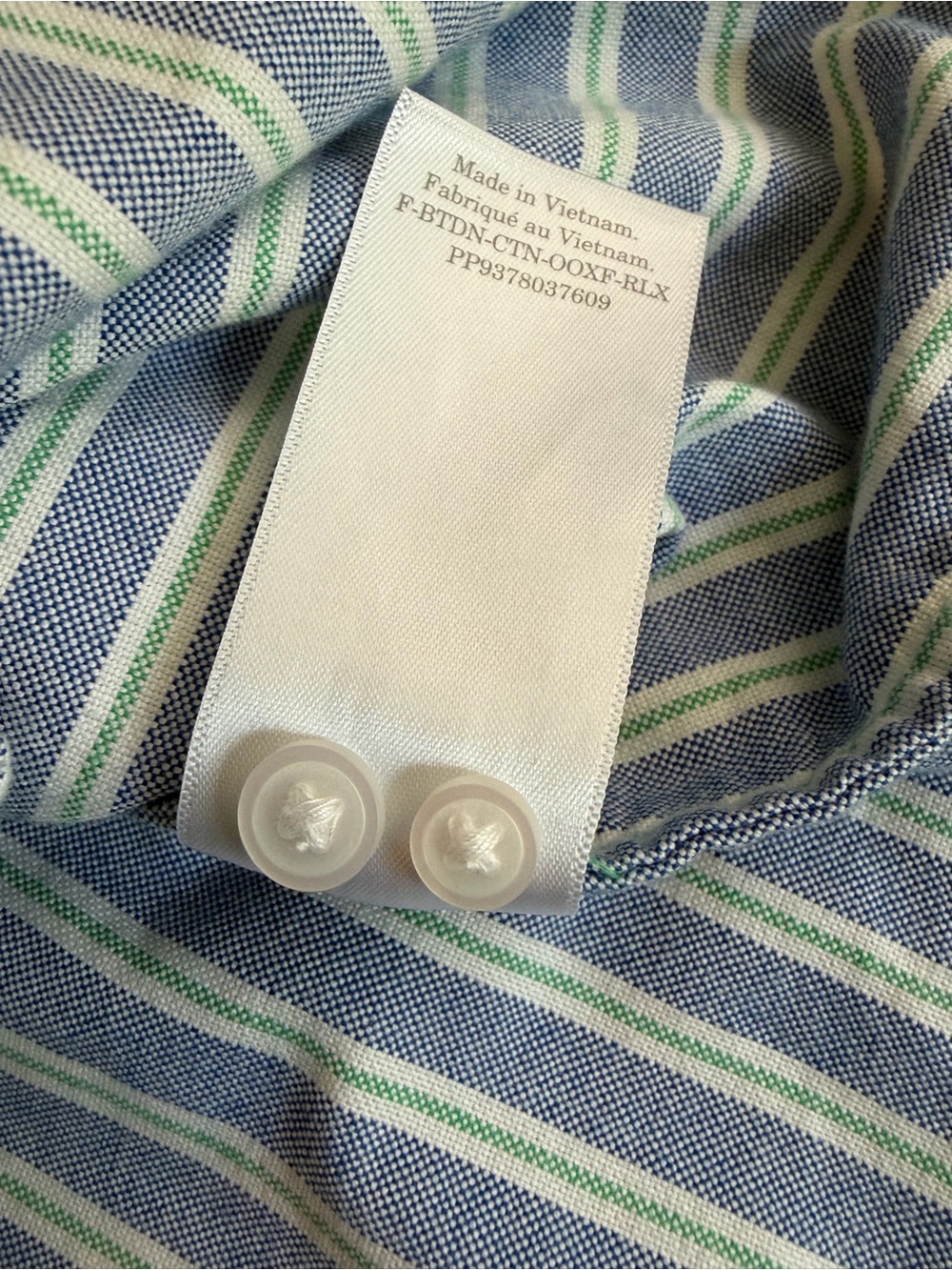 Everlane Organic Cotton Blue Stripe Button Down Shirt Size 12 - Picture 7 of 7